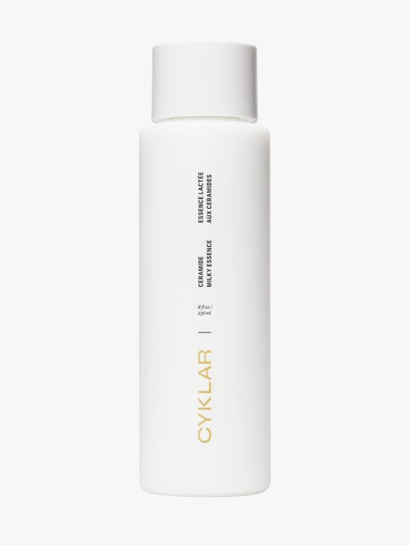 Cyklar Ceramide Milky Essence in branded component on a light gray background